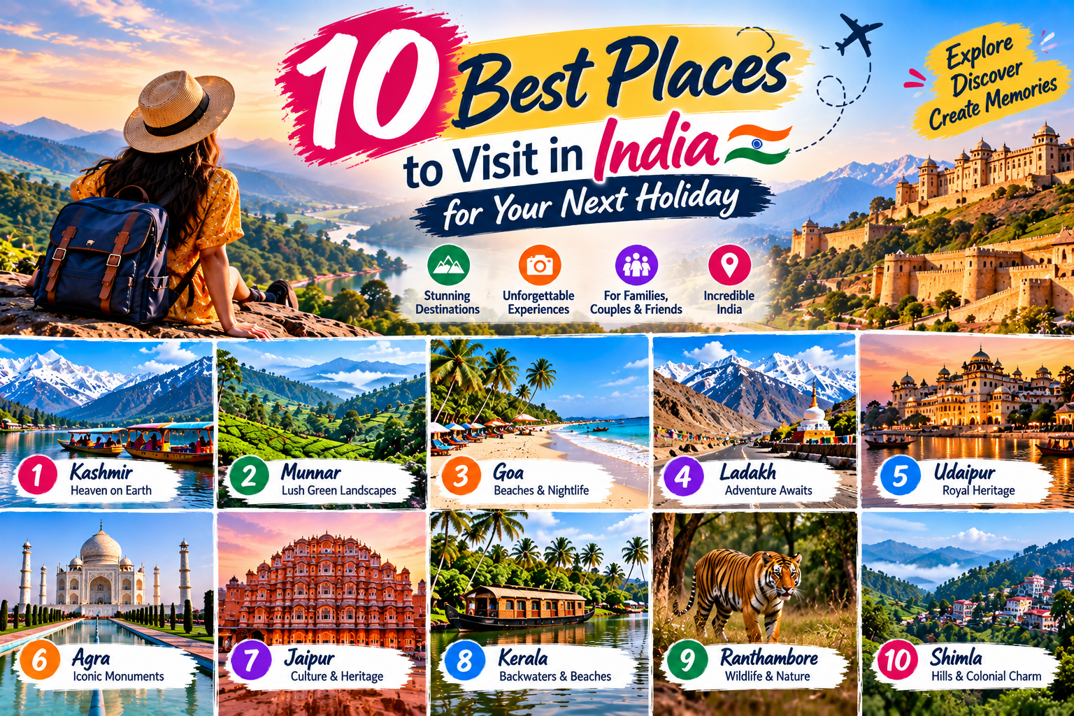 10 Best Places to Visit in India for Your Next Holiday
