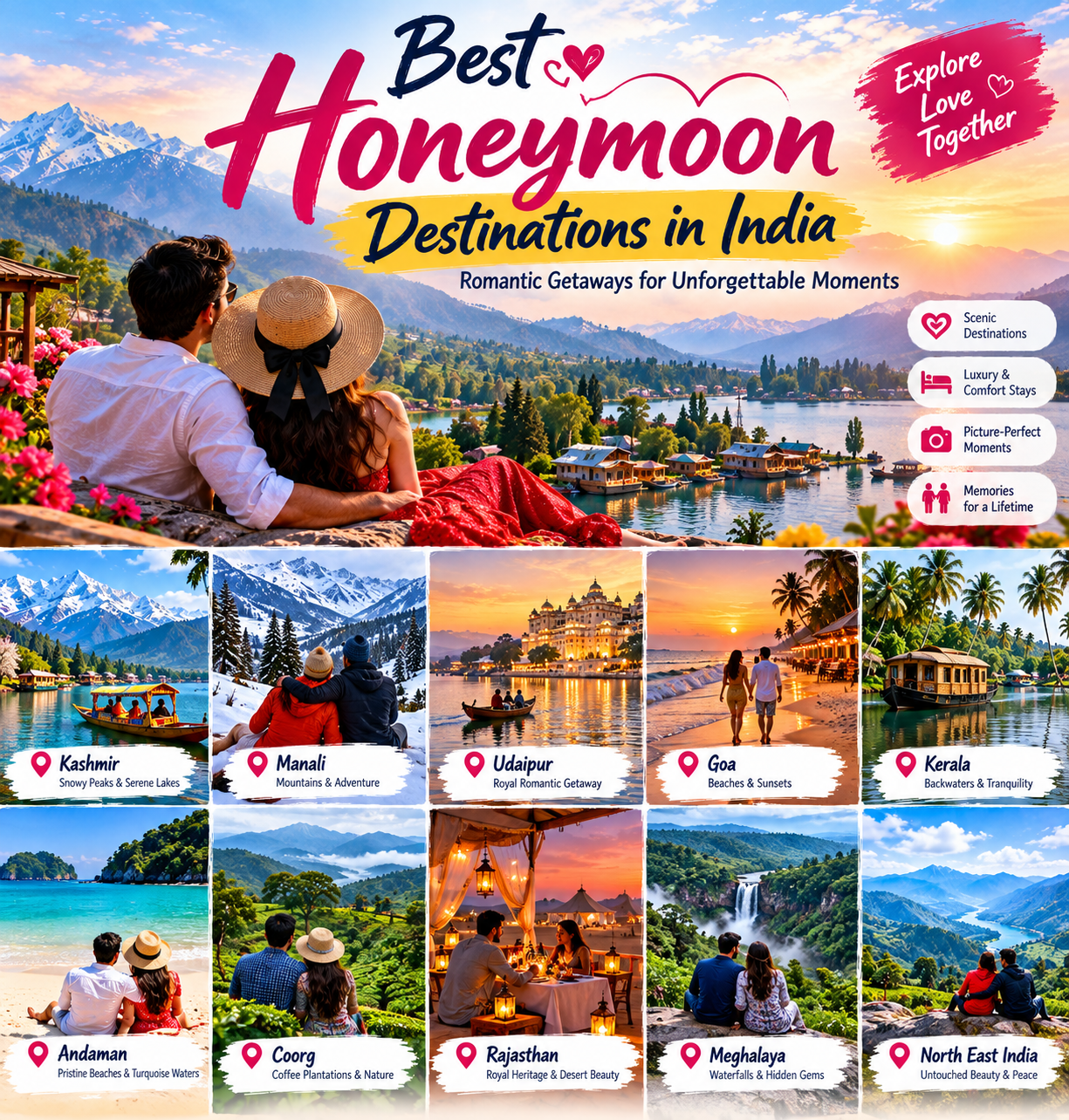Best Honeymoon Destinations in India
