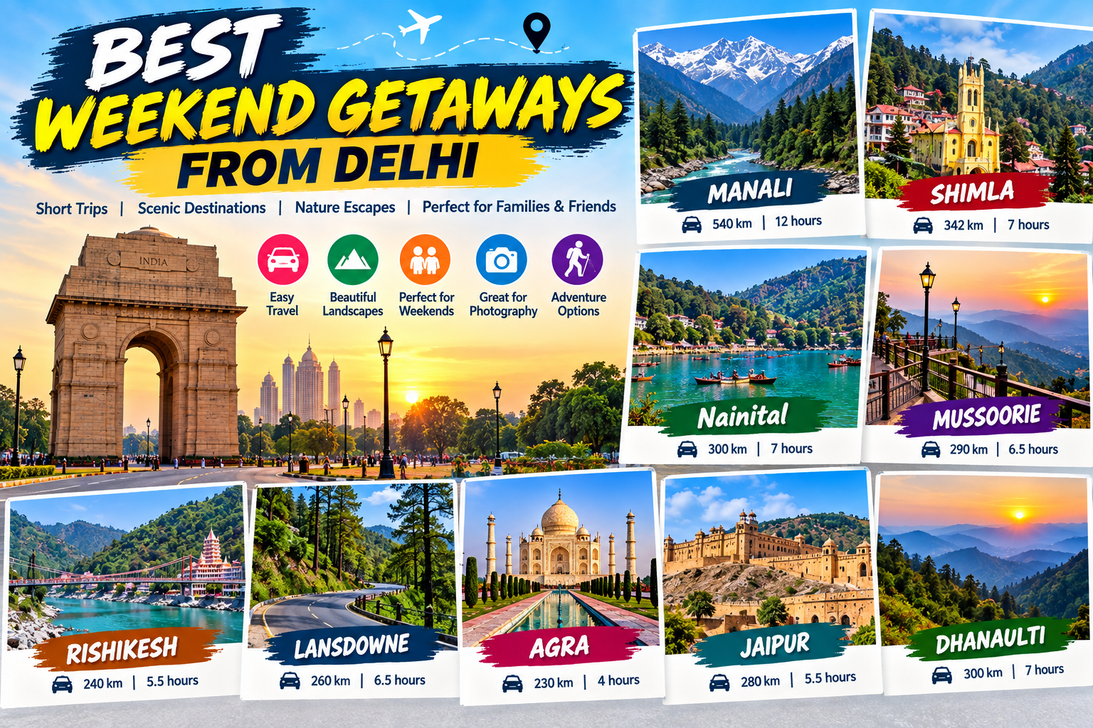Best Weekend Getaways from Delhi